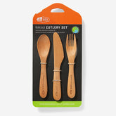 Eddie Bauer RAKAU Wood Cutlery Set - Brown