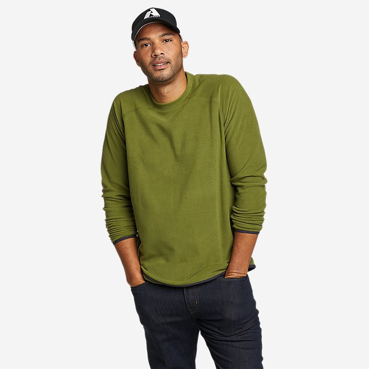 Eddie Bauer Men's Quest Fleece Crew - Wintergreen