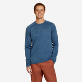 Eddie Bauer Men's High Route Grid Air Long-Sleeve Crew - Grey