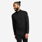 Eddie Bauer Men's Guide Midweight Baselayer 1/2-Zip - Black