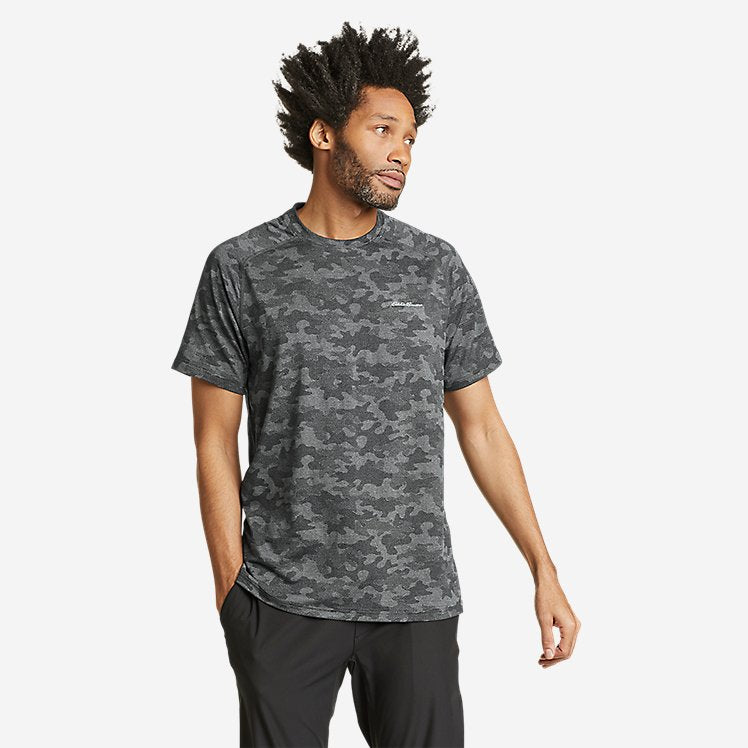 Eddie Bauer Men's Resolution Jacquard T-Shirt - Charcoal