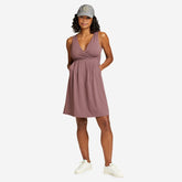 Eddie Bauer Women's Aster Crossover Dress- Dusty Violet