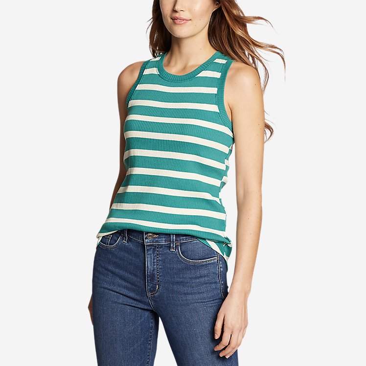 Eddie Bauer Women's Myriad Rib Racerback Tank Top - Reef