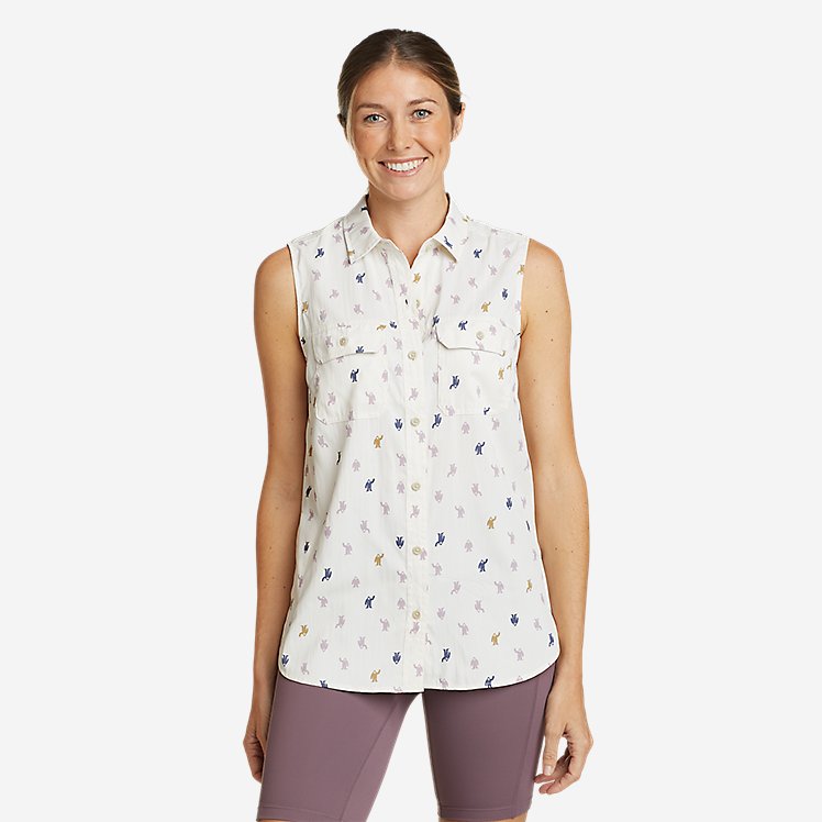 Eddie Bauer Women's Mountain Sleeveless Shirt - Dune