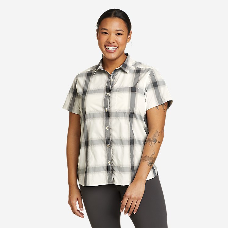 Eddie Bauer Women's Mountain Short-Sleeve Shirt - Dove