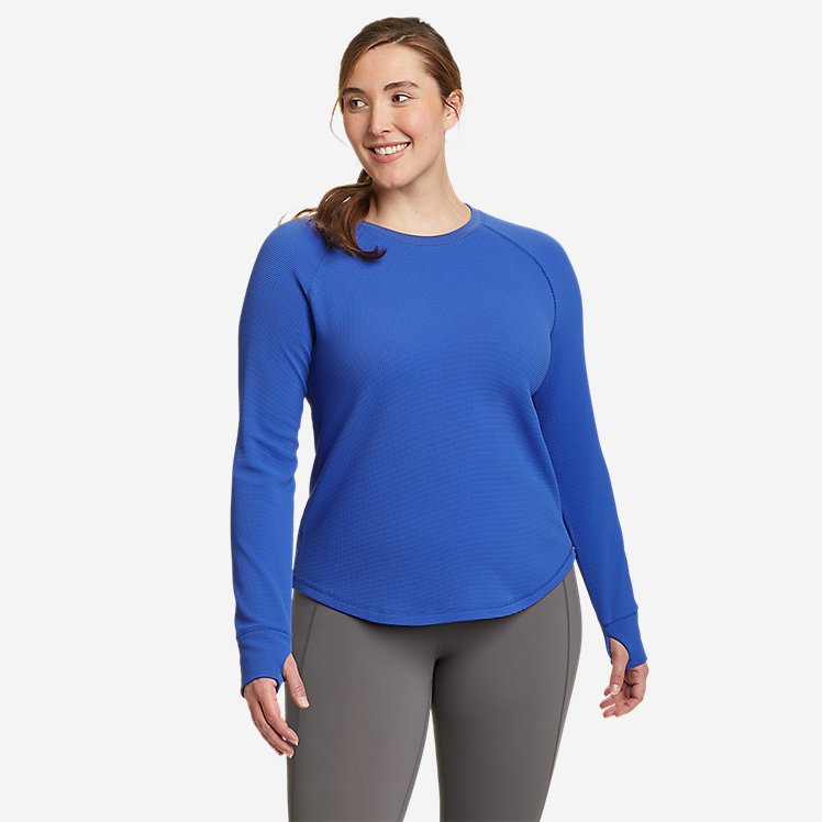 Eddie Bauer Women's Thermal Tech Crew - Bluebell