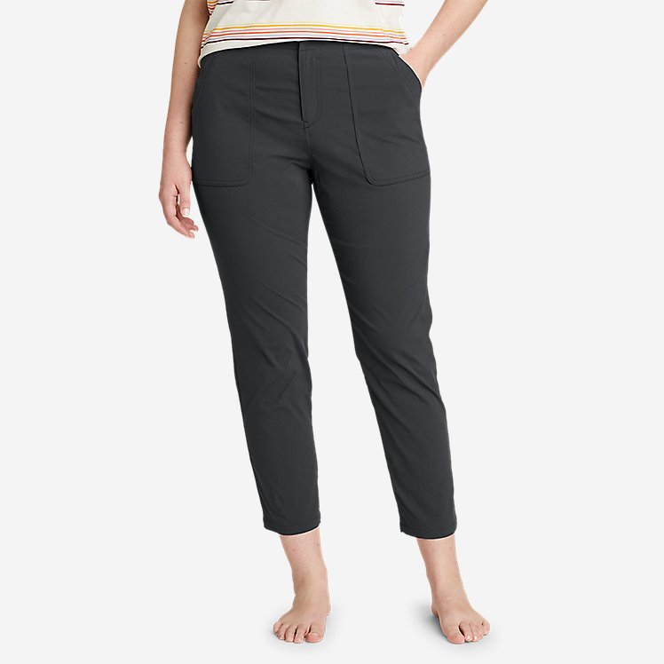 Eddie Bauer Women's Sightscape Horizon Slim Straight Ankle Pants - Grey