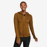 Eddie Bauer Women's High Route Grid Fleece Full-Zip Jacket - Antique Bronze