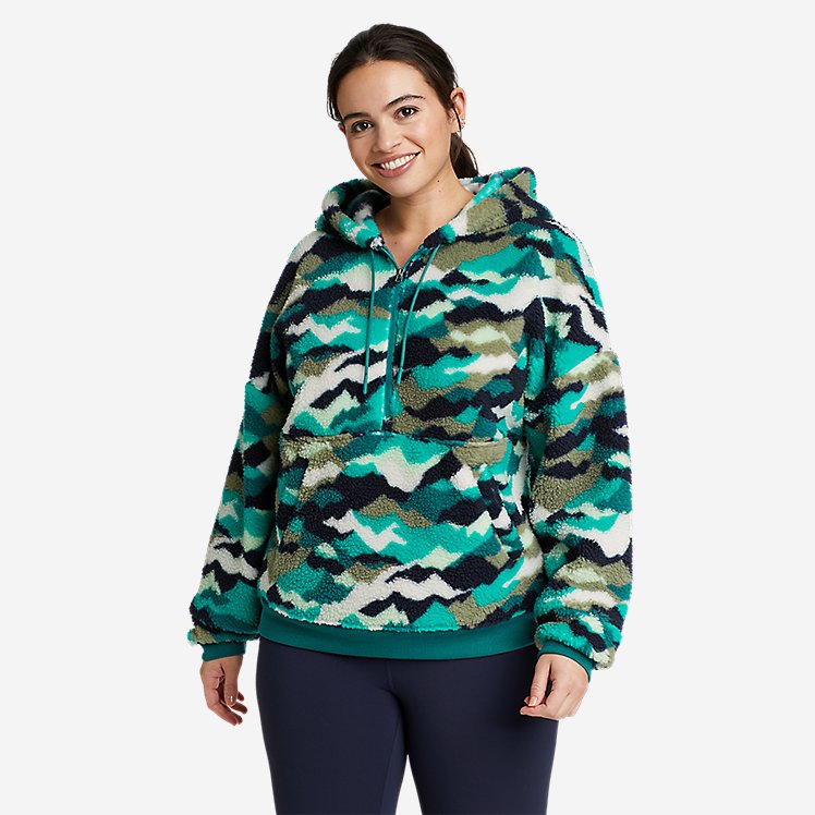 Eddie Bauer Women's We Wander Fleece Half Zip Hoodie - Spearmint