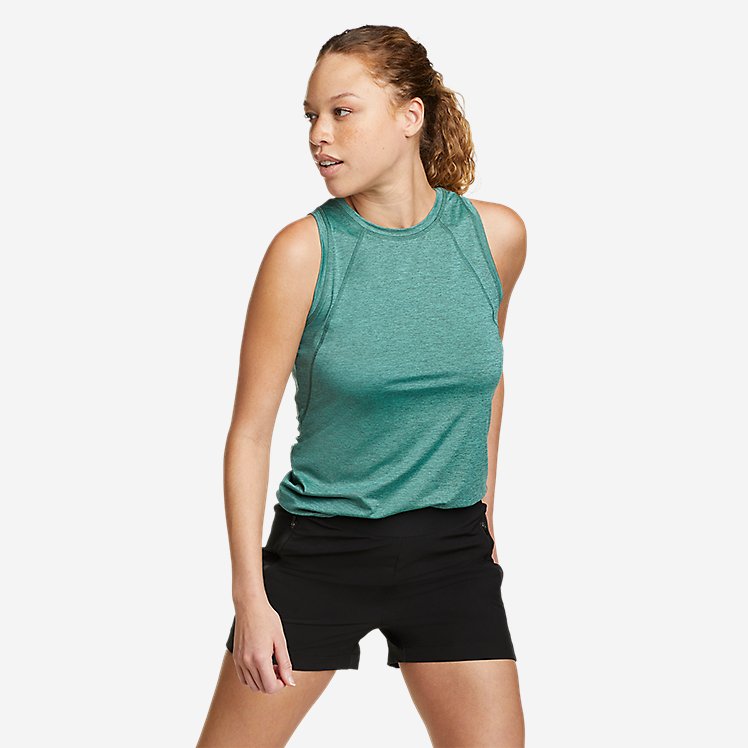 Eddie Bauer Women's Resolution High Neck Tank - Turquoise