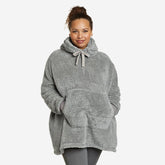 Eddie Bauer Women's Quest Plush Fleece Blanket Hoodie - Gray