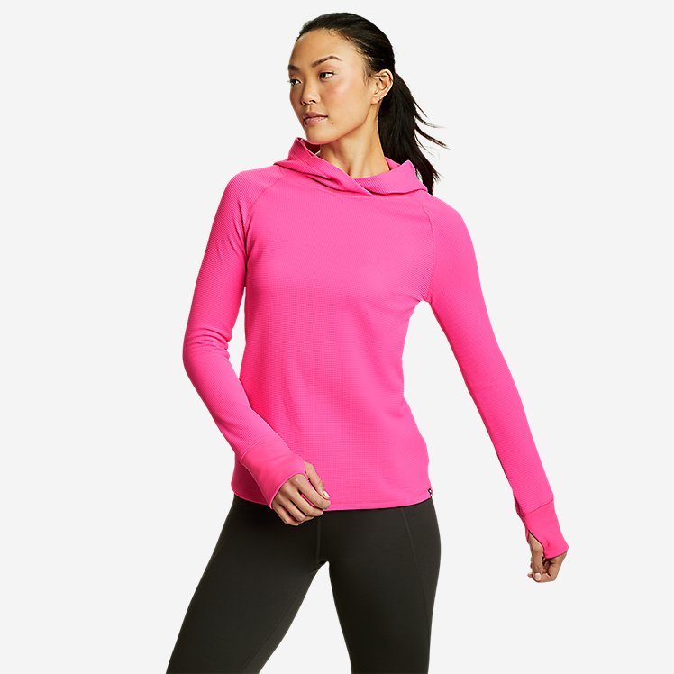 Eddie Bauer Women's Thermal Tech Long-Sleeve Hoodie - Bright Pink