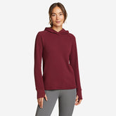 Eddie Bauer Women's Thermal Tech Long-Sleeve Hoodie - Dark Red