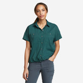 Eddie Bauer Women's Boulder Trail Short-Sleeve Shirt - Green