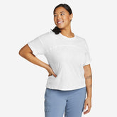 Eddie Bauer Women's Gate Check Crewneck T-Shirt - White