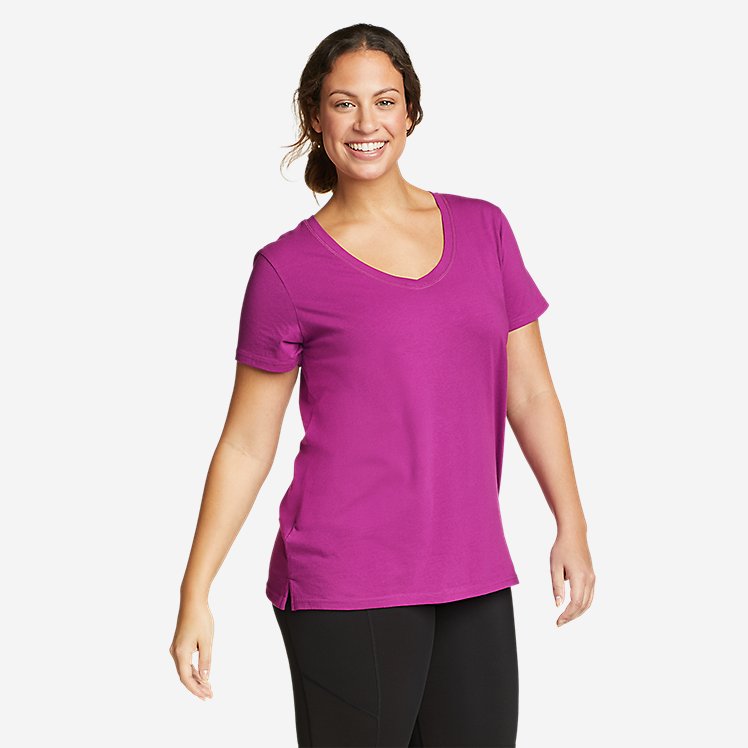 Eddie Bauer Women's Tempo Light Short-Sleeve T-Shirt - Deep Magenta