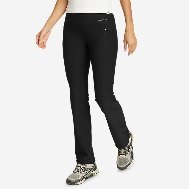 Eddie Bauer Women's Trail Tight Pants - High Rise - Black