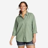 Eddie Bauer Women's EB Hemplify Long-Sleeve Beach Shirt - Antique Pine