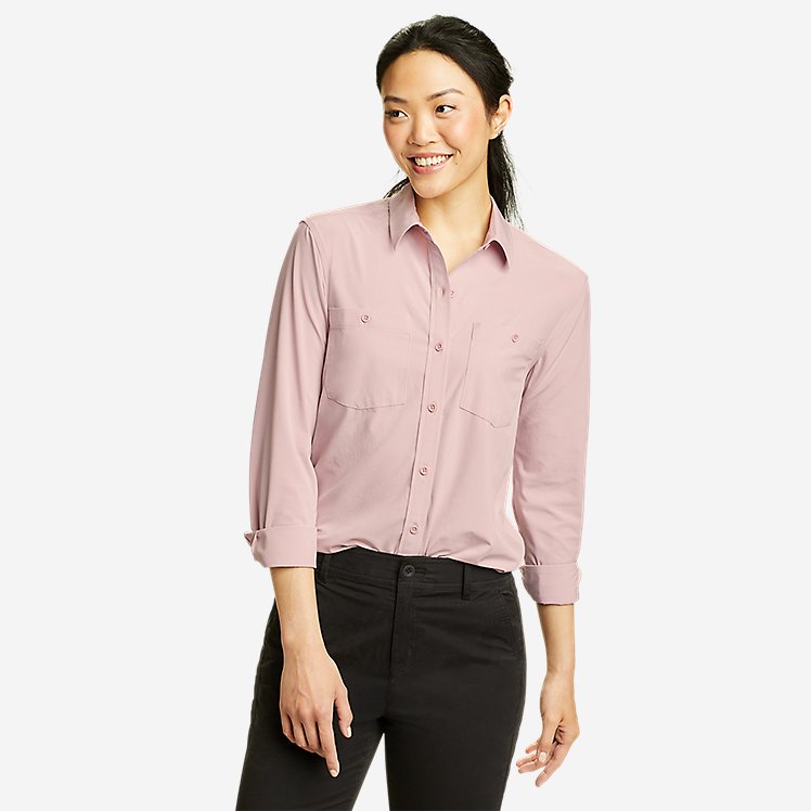 Eddie Bauer Women's Departure 3.0 Long-Sleeve Shirt - Pale Lavender