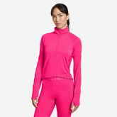 Eddie Bauer Women's Reso Ascent Baselayer 1/4-Zip Sweater - Bright Pink