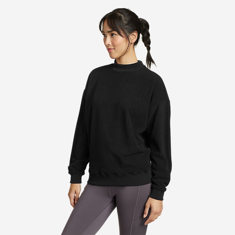 Eddie Bauer Women's Quest Pullover Fleece - Black