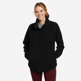 Eddie Bauer Women's Glacier Breeze Mock Neck Fleece Jacket - Black