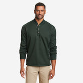 Eddie Bauer Men's Faux Shearling-Lined Thermal Henley - Dark Olive