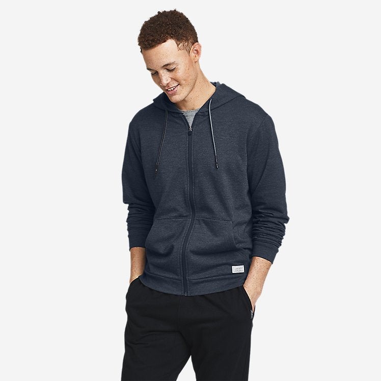 Eddie Bauer Men's Camp Fleece Full-Zip Hoodie - Grey