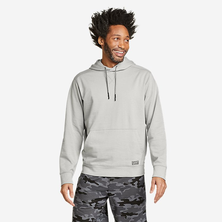 Eddie Bauer Men's Camp Fleece Pullover Hoodie - Gray