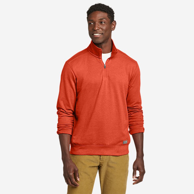 Eddie Bauer Men's Camp Fleece 1/4-Zip - Red Clay