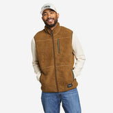 Eddie Bauer Men's Chilali Faux Shearling Fleece Vest - Antique Bronze