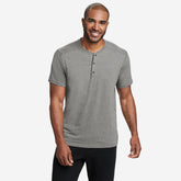 Eddie Bauer Men's Adventurer Short-Sleeve Henley - Med Gray