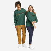 Eddie Bauer Men's EB Fleece Logo Long-Sleeve Crew Sweatshirt - Alder