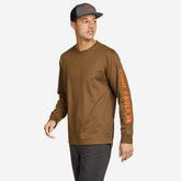 Eddie Bauer Men's Mountain Ops Long-Sleeve Graphic 100% Cotton T-Shirt - Khaki