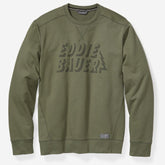 Eddie Bauer Camp Fleece Logo Crew Neck Sweatshirt - Green