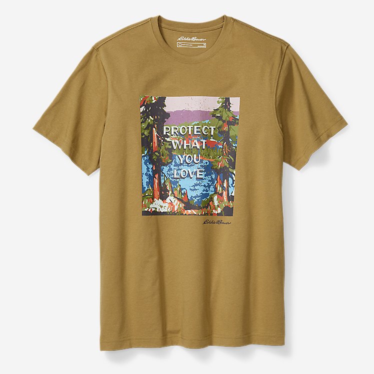 Eddie Bauer Graphic T-Shirt - Protect What You Love - Dark Tan