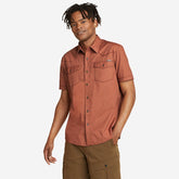 Eddie Bauer Men's Timber Edge Durable Short-Sleeve Shirt - Cocoa