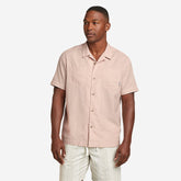 Eddie Bauer Men's EB Hemplify Camp Short-Sleeve Shirt- Pale Pink