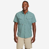 Eddie Bauer Men's King Salmon Short-Sleeve Shirt - Dark Seafoam