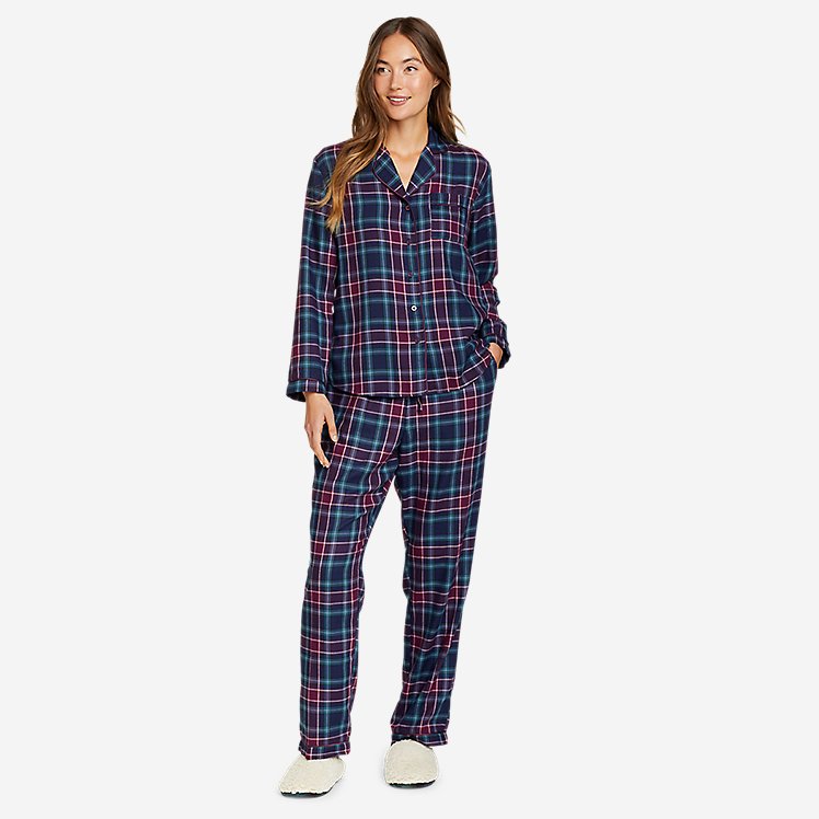 Eddie Bauer Women's Flannel Sleep Set - Ruby Red