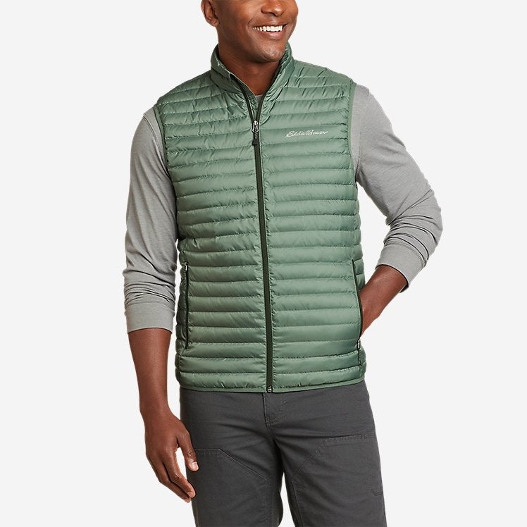 Eddie Bauer Men's Microlight Down Vest - Mineral Green