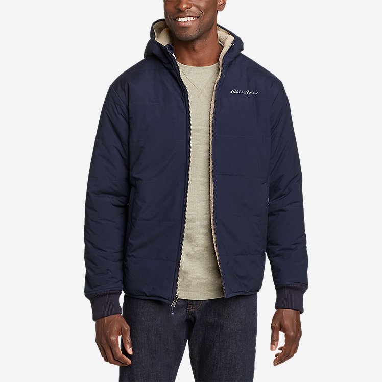 Eddie Bauer Men's Buckhorn Reversible Hooded Jacket - Atlantic