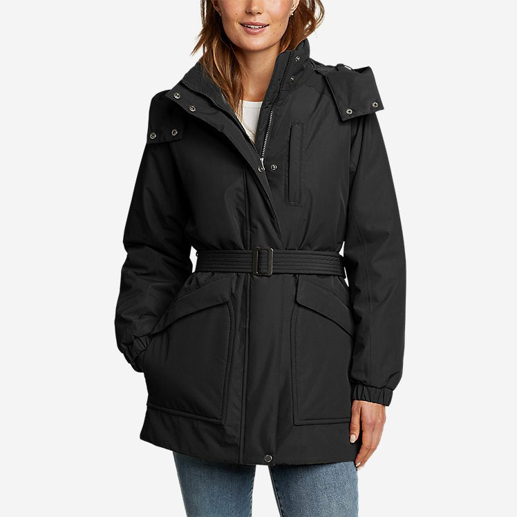 Eddie Bauer Women's Rainfoil Insulated Parka Jacket - Black