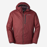 Eddie Bauer Men's EverTherm 2.0 Down Hooded Jacket - Dusty Red