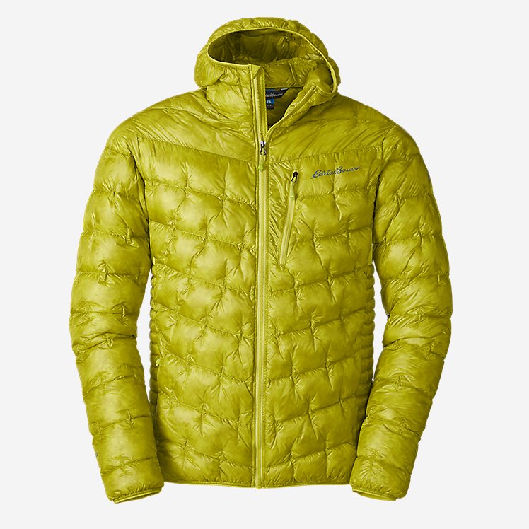 Eddie Bauer Men's Microtherm 1000 Down Hoodie - Chartreuse