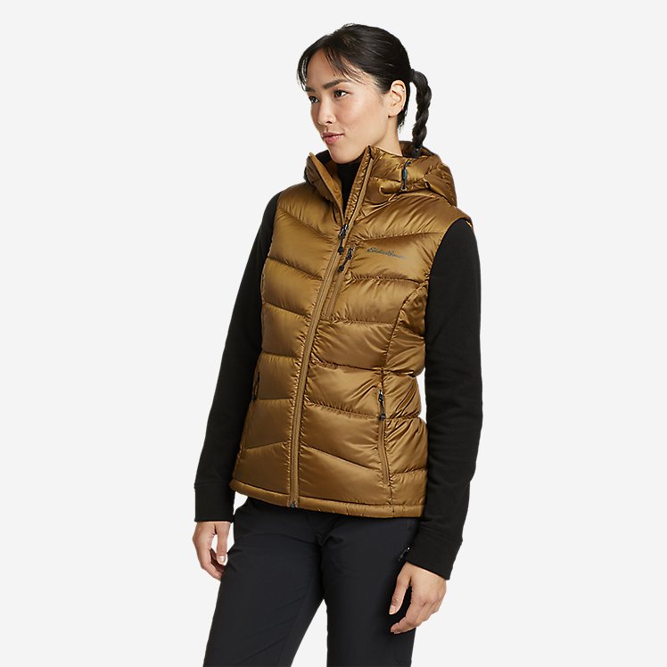 Eddie Bauer Women's Downlight 2.0 Hooded Vest - Antique Bronze