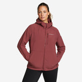 Eddie Bauer Women's Sandstone Backbone Grid Hoodie - Dusty Red