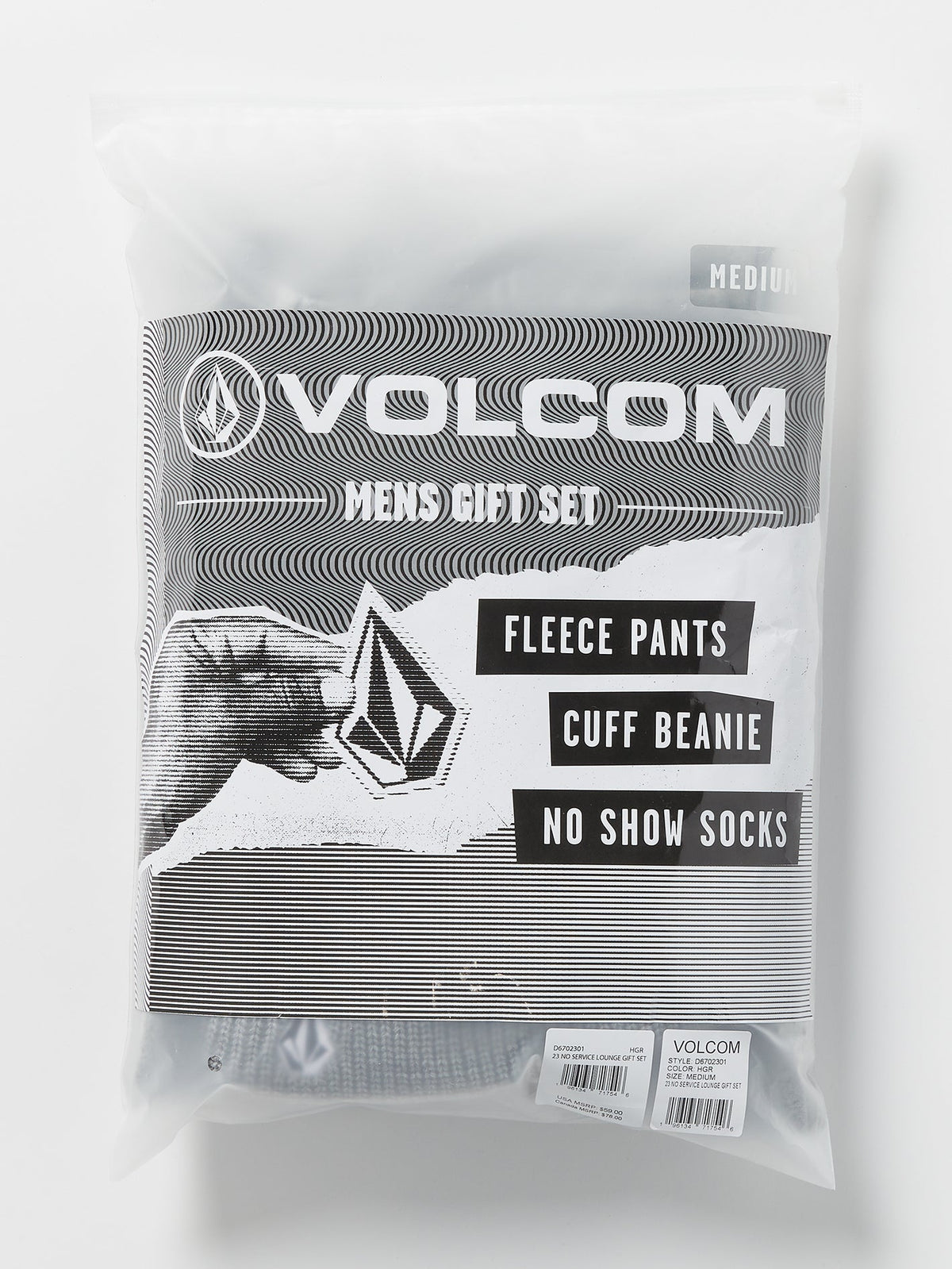 Volcom 2023 No Service Lounge Gift Set Heather Grey