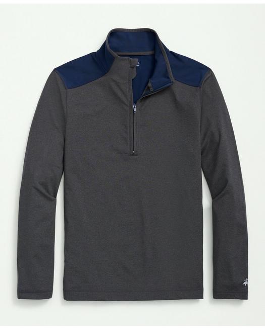 Brooks Brothers Men's Golf Performance Half-Zip Charcoal