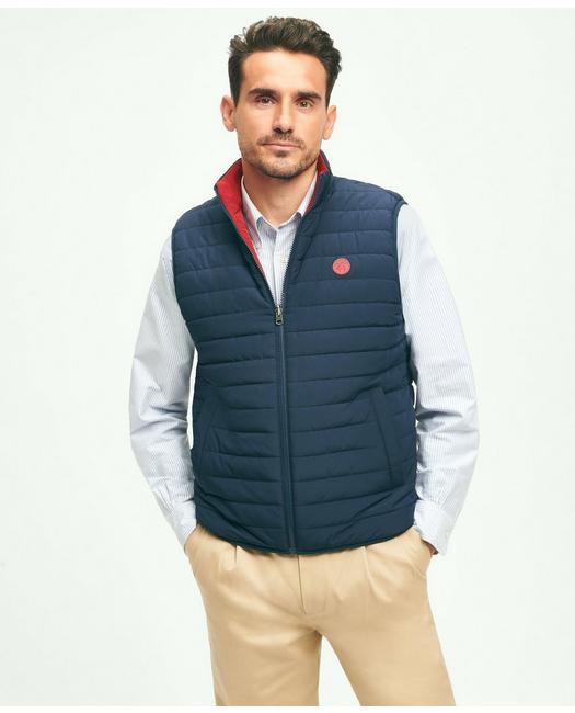 Brooks Brothers Men's Reversible Puffer Vest Navy